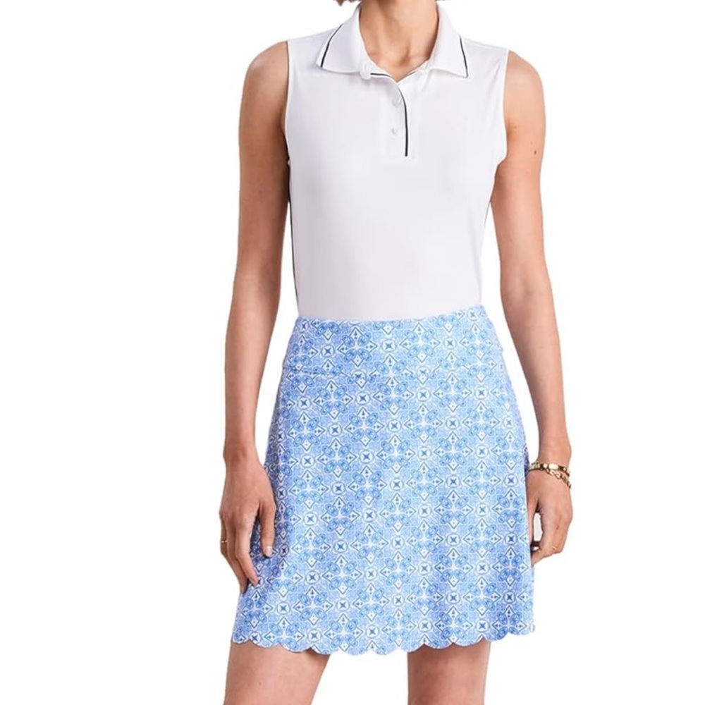 vineyard vines Women's Golf A-line Scallop Skort Cora Allover - Size XL